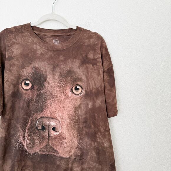 [The Mountain] Brown Chocolate Lab Dog Short Sleeve Graphic Tee T-Shirt Size XL - Picture 7 of 9